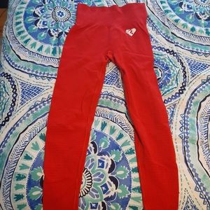 Red women's best leggings